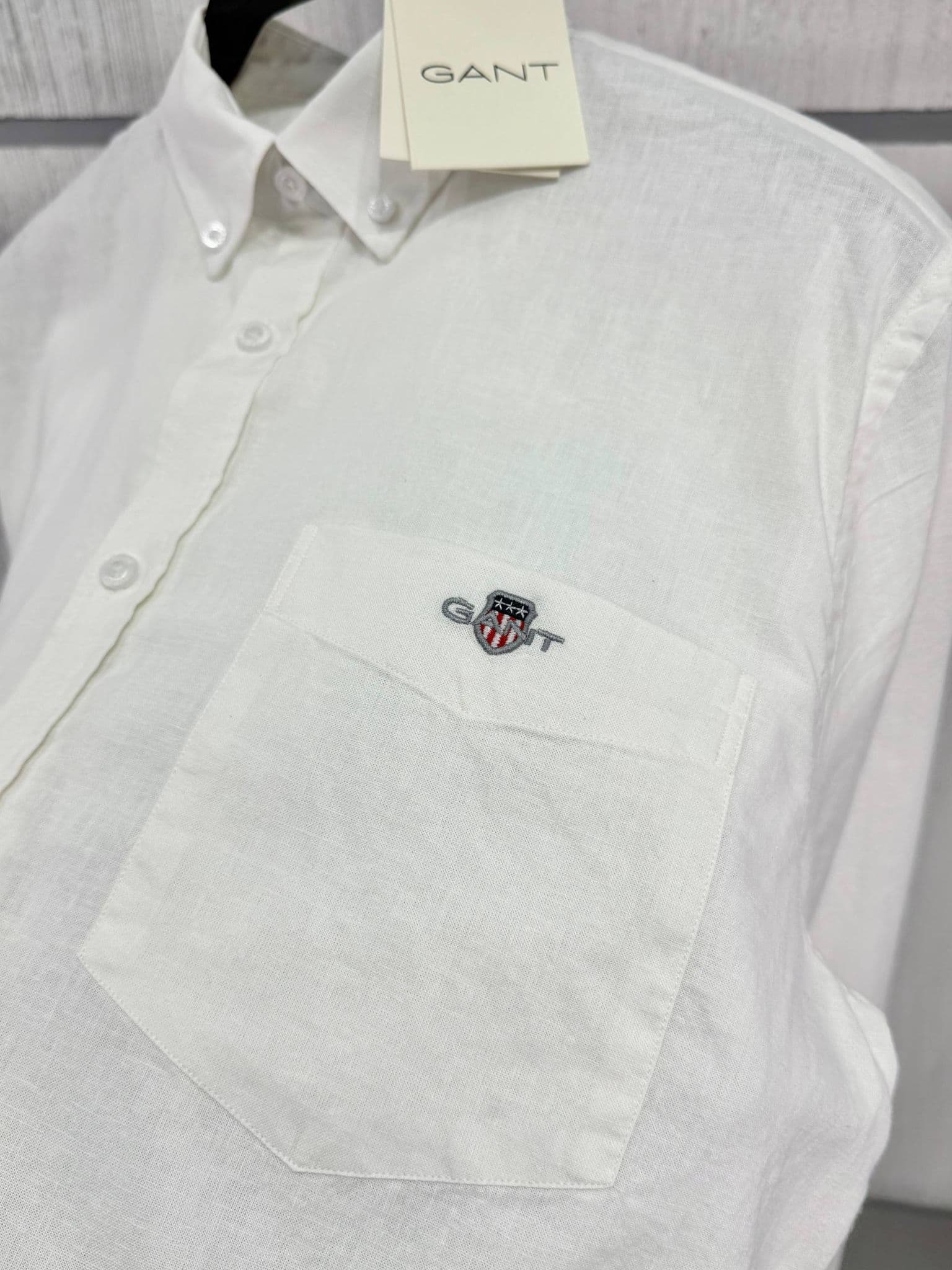 GANT Regular Fit Keten Gömlek - Beyaz