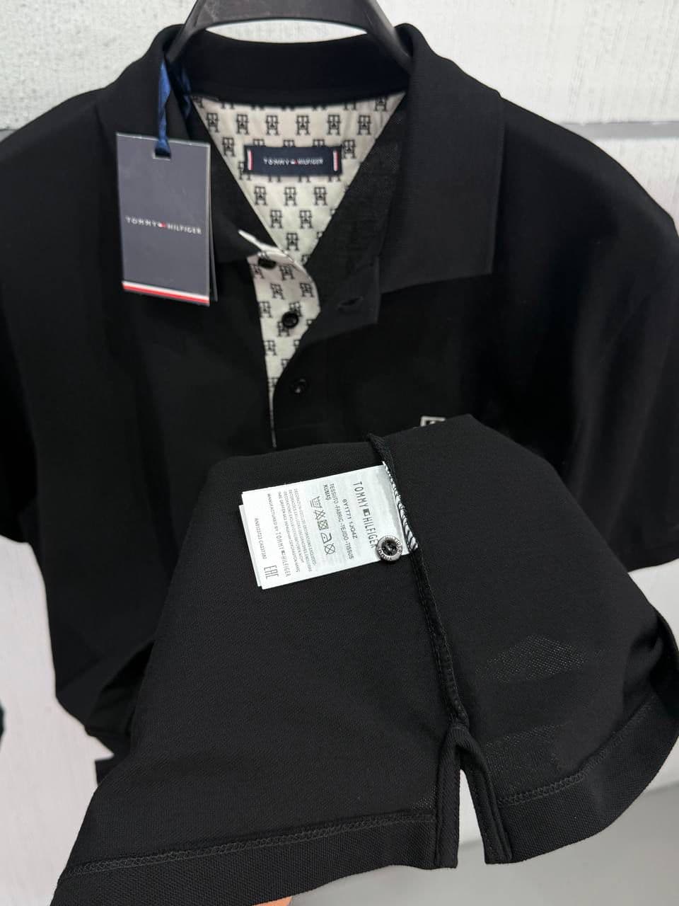 Tommy Hilfiger Monogram Polo Tişört - Siyah