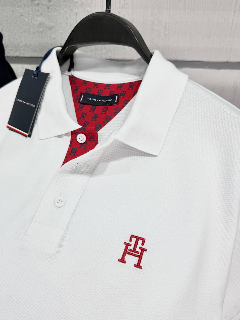 Tommy Hilfiger Monogram Polo Tişört - Beyaz