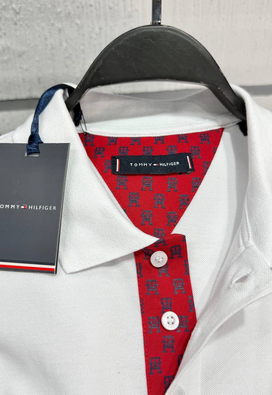 Tommy Hilfiger Monogram Polo Tişört - Beyaz