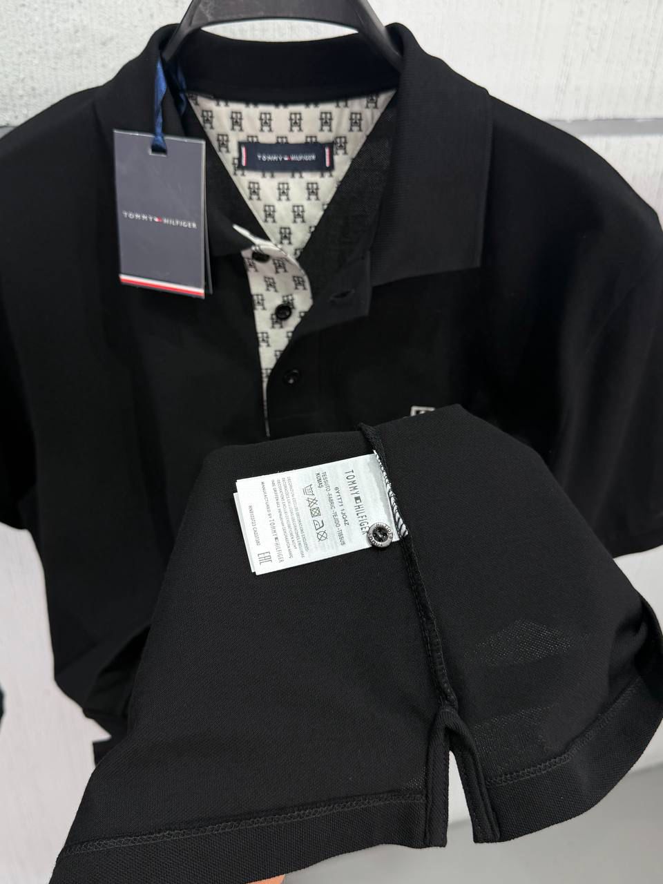Tommy Hilfiger Monogram Polo Tişört - Siyah