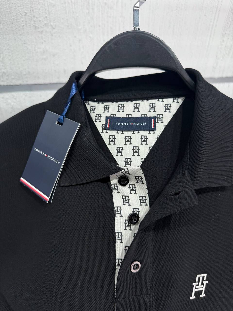 Tommy Hilfiger Monogram Polo Tişört - Siyah